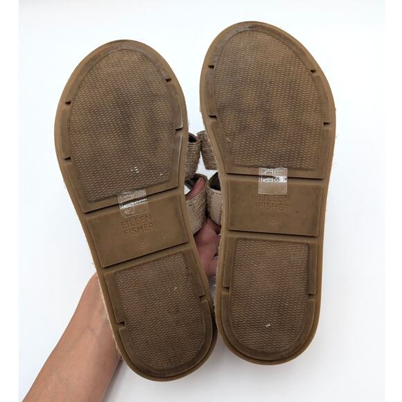 Eileen Fisher Mayla Jute Wedge Espadrille Sandal Women's Natural Size US8 EU38.5 - Picture 8 of 12